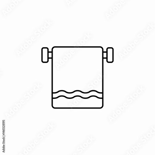 towel hanger icon sign vector