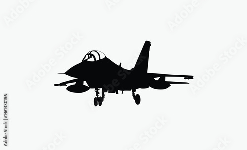 fighter jet silhouette, aircraft vector illustration, military jet icon, aviation silhouette art, jet plane black silhouette