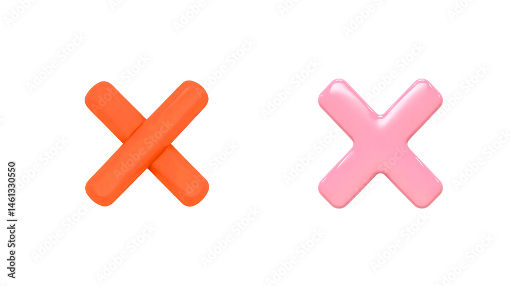 Fototapeta premium 3d cross symbol icon (png)