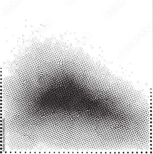 A gradient halftone transitions from white to black.
