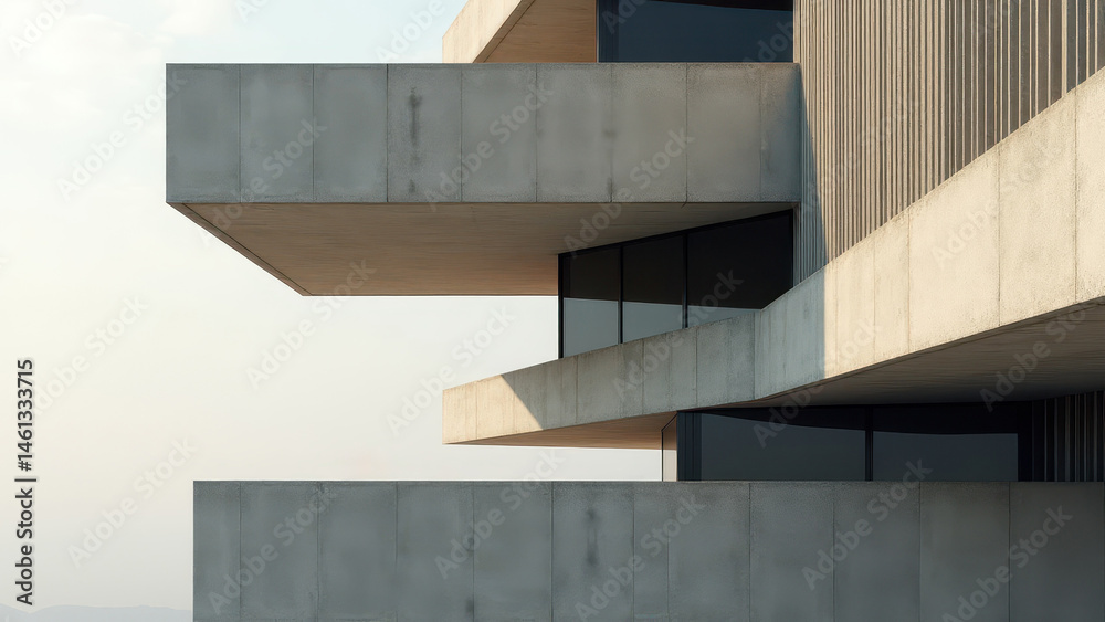Modernist architectural detail, clean lines Modernist architectural detail, clean lines