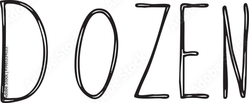 A large bold word 'ZEN' is presented in a simple black outline on a white background.