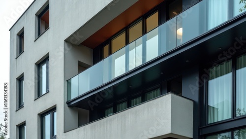 Modernist architectural detail, clean lines