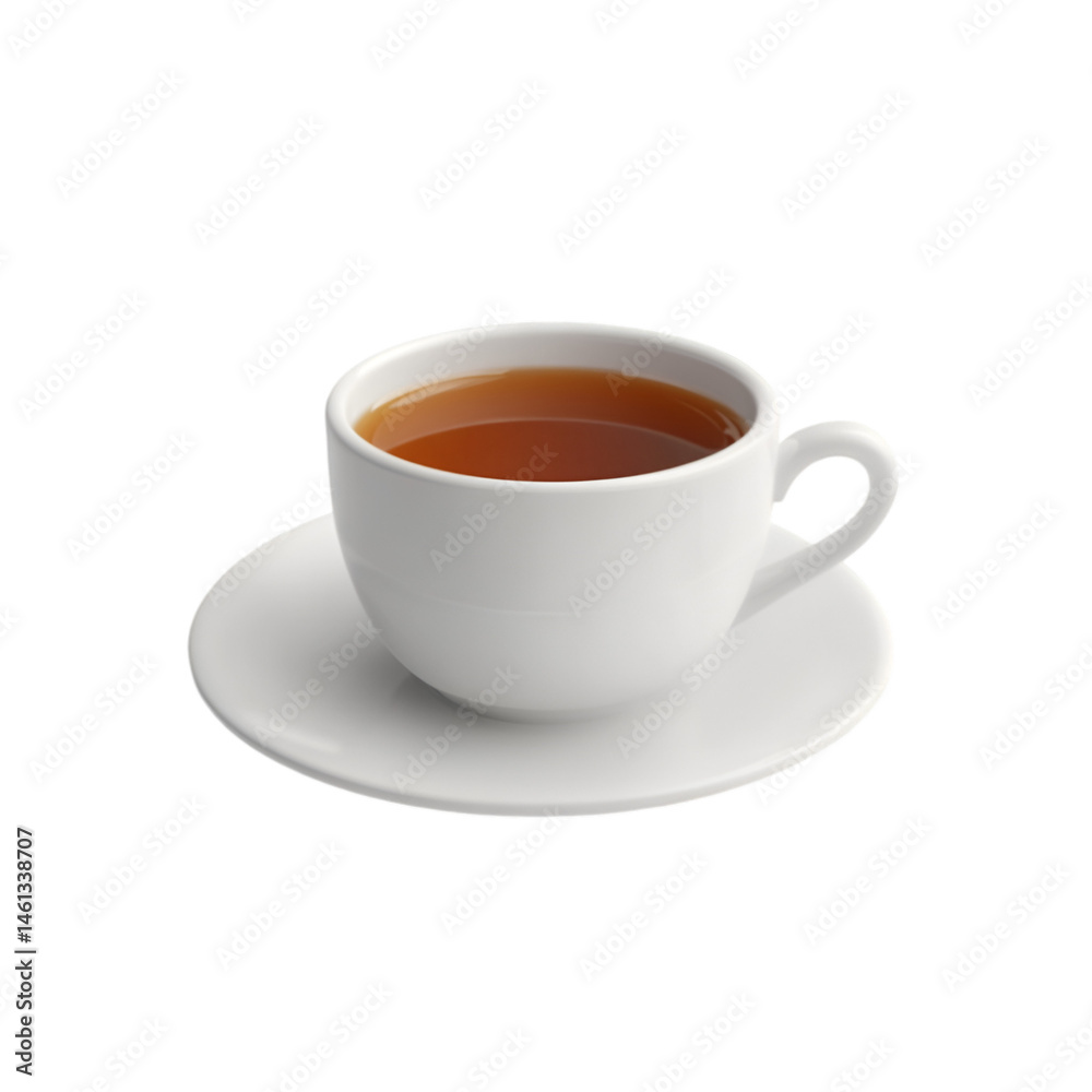 A cup of tea on a saucer simple elegance
