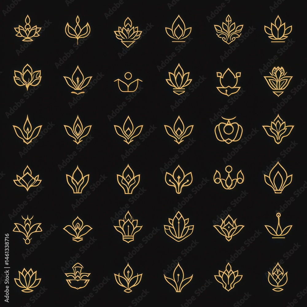 Elegant Minimal Vector Micro-Crowns Tiny Gold Outline Logo Elegant Minimal Vector Micro-Crowns Tiny Gold Outline Logo