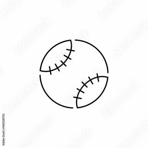 baseball ball icon sign vector