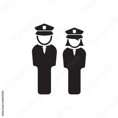police icon on white background	