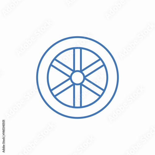 car wheel icon sign vector