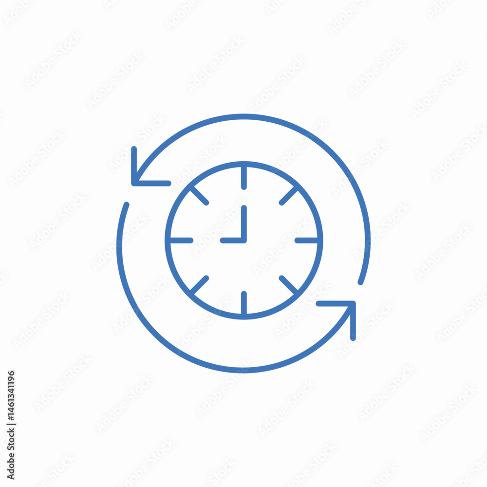 clock anti clockwise icon sign vector clock anti clockwise icon sign vector