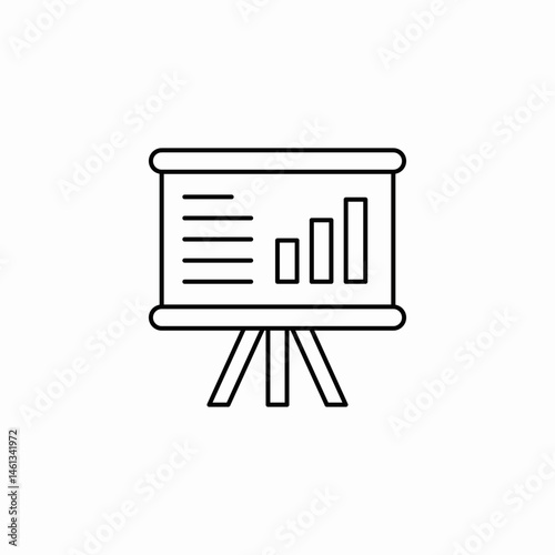 data presentation icon sign vector
