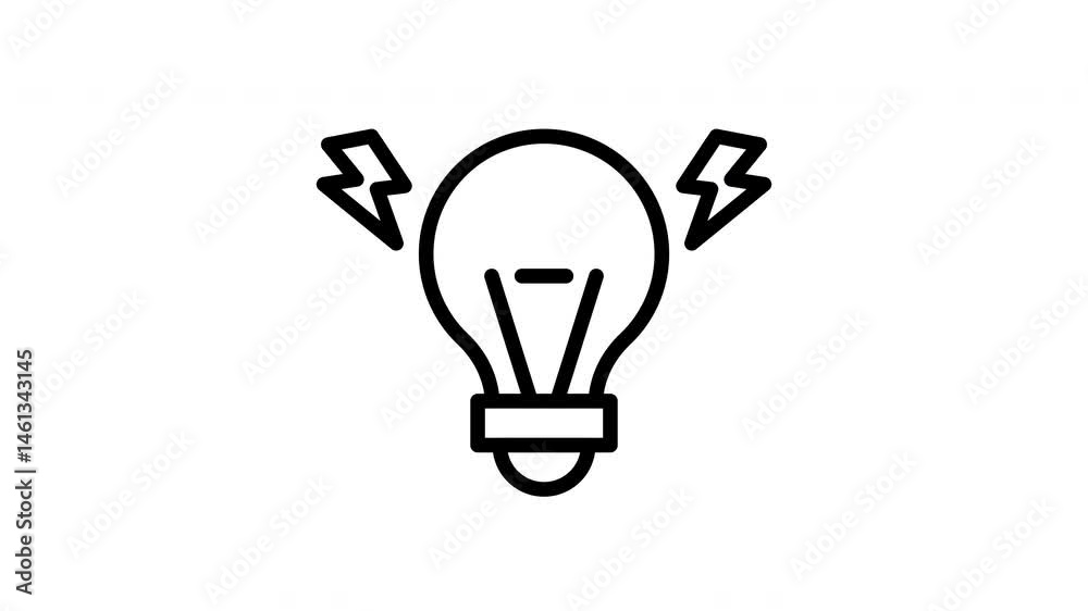 light bulb animated icon light bulb animated icon