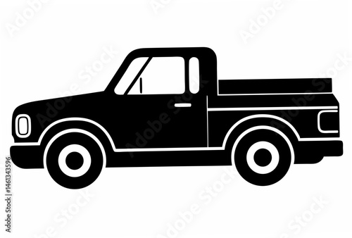 pickup  silhouette vector
