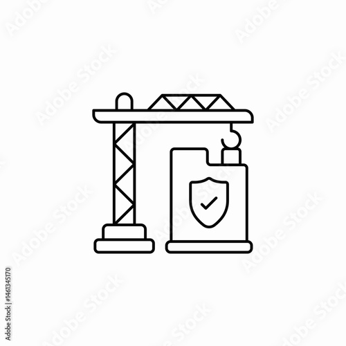 insured construction icon sign vector