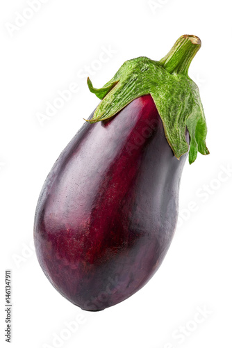 fresh eggplant on white background