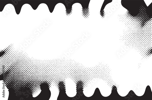 A white abstract shape with radial lines extends outward from a central point.