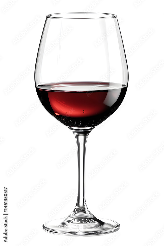 An empty elegant wine glass with a thin stem with a cut out background, professional photography for product packaging, brochures and online stores An empty elegant wine glass with a thin stem with a cut out background, professional photography for product packaging, brochures and online stores