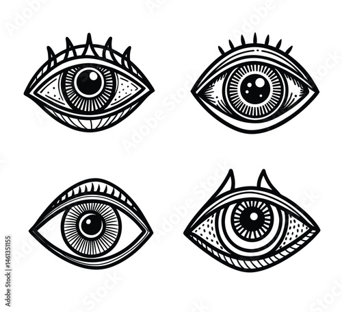 an eye hand drawn outline doodle icon vector.eps