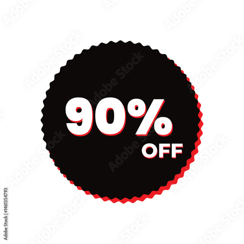 Modern 90% Off Sign Sale Promotion Graphic
