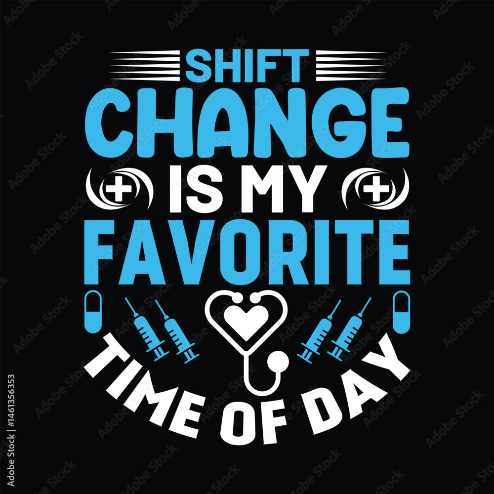 Fototapeta premium Nurse day typography t shirt design 