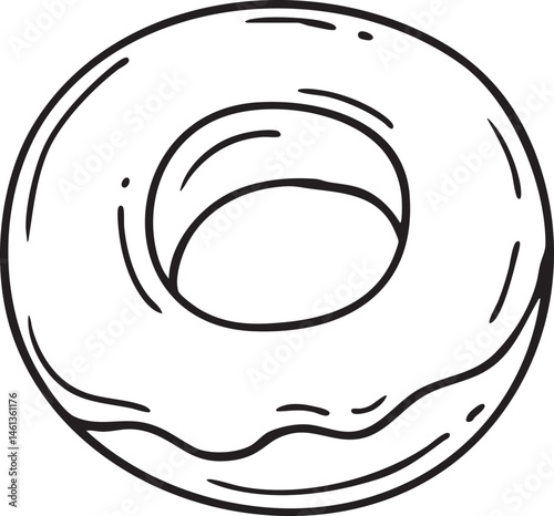 A single circular donut with a glossy glaze.