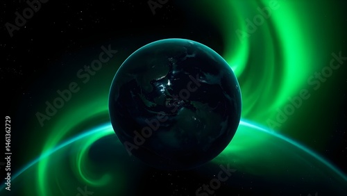 Wallpaper Mural Earth from Orbit with Aurora Glow Torontodigital.ca