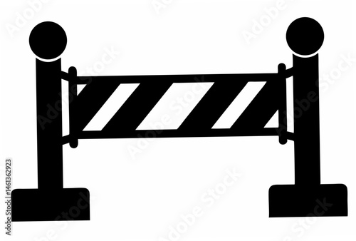 barrier  silhouette vector illustration