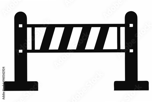 barrier  silhouette vector illustration