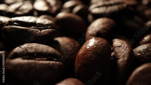 Rich Aromatic Roasted Coffee Beans Macro. Gourmet Beverage Ingredient, Barista Essentials