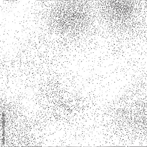 A dense textured of black and white dots covers the entire