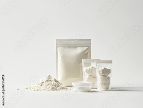White powder in clear packaging photo