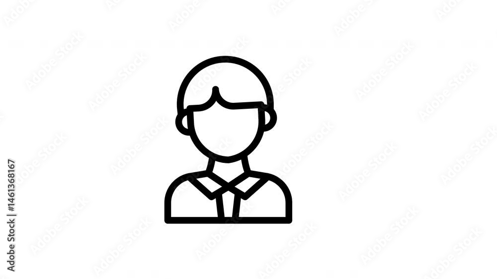 flight attendant animated icon
