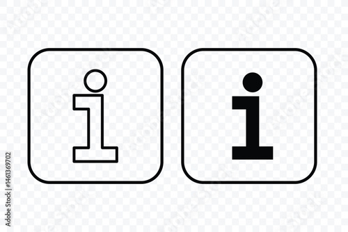 Info icons set. Info button. Black information icon. Information, info simple vector icon. Vector illustrator