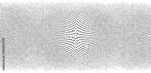 A dense array of small white dots radiates outward from a central point.