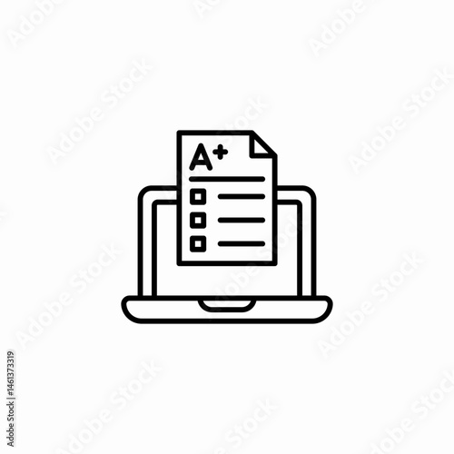 online assessment icon sign vector
