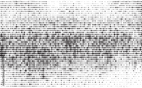 A seamless gradient of densely packed black and white dots creates a dynamic visual texture.