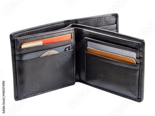 leather wallet isolated on white