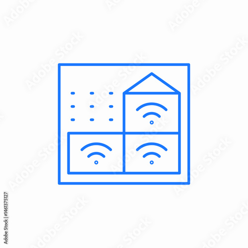 smart building icon sign vector
