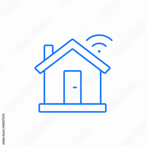 smart house icon sign vector