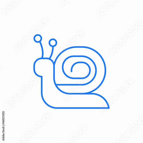 snail insect icon sign vector
