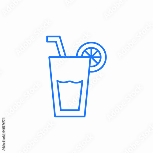 summer drink icon sign vector
