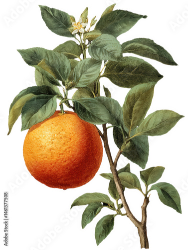 Illustration of Orange Isolated on Transparent Background