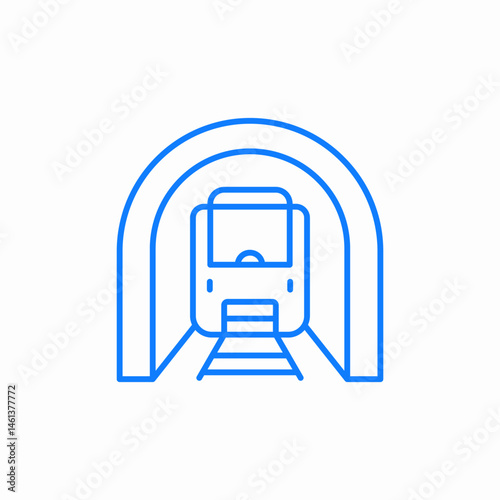train tunnel icon sign vector