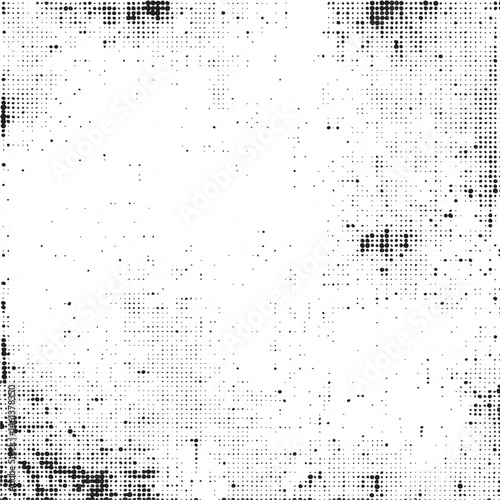 Dense array of white dots covers a grayscale background.