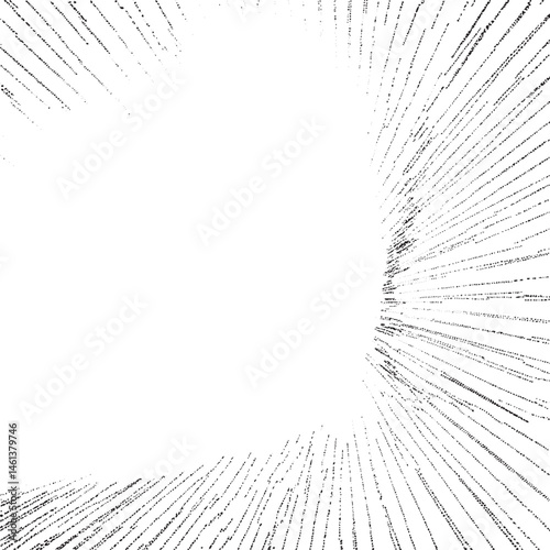 A white circular displays radiating lines extending outwards from a central point.