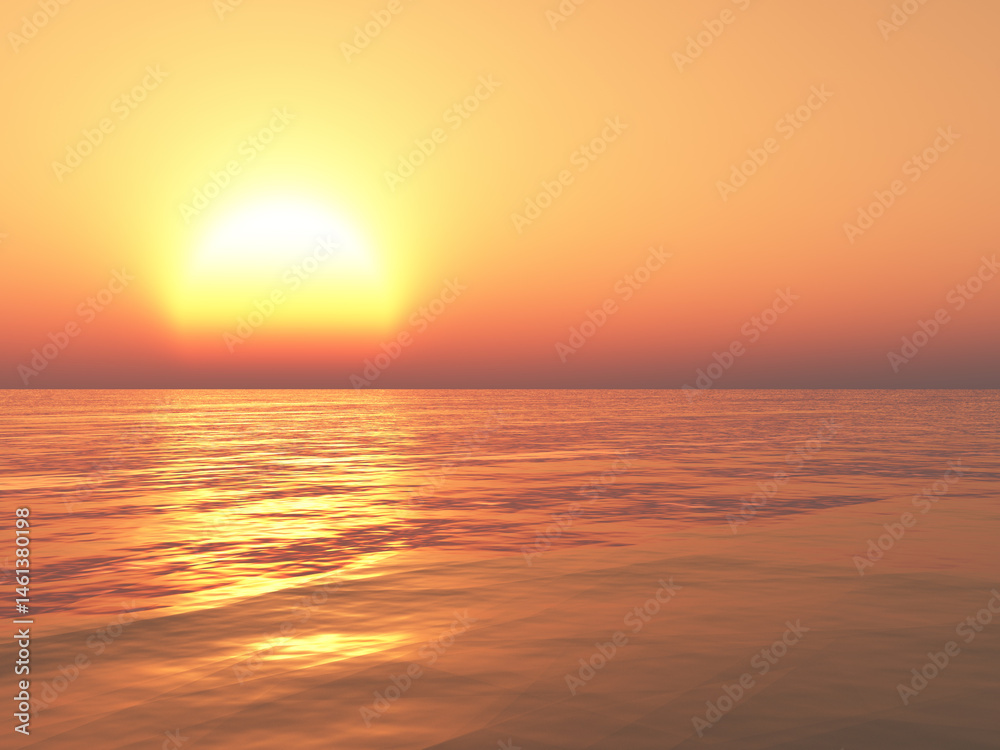 Obraz premium Sonnenuntergang über dem Meer