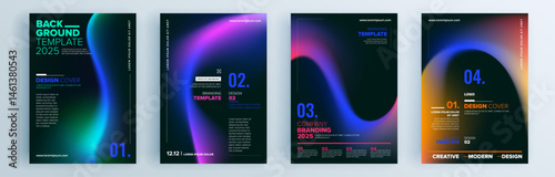 Modern abstract covers set, minimal covers design. Colorful geometric background, vector illustration.
