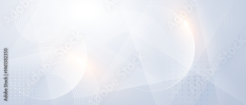 Minimal futuristic technology background with geometric circles