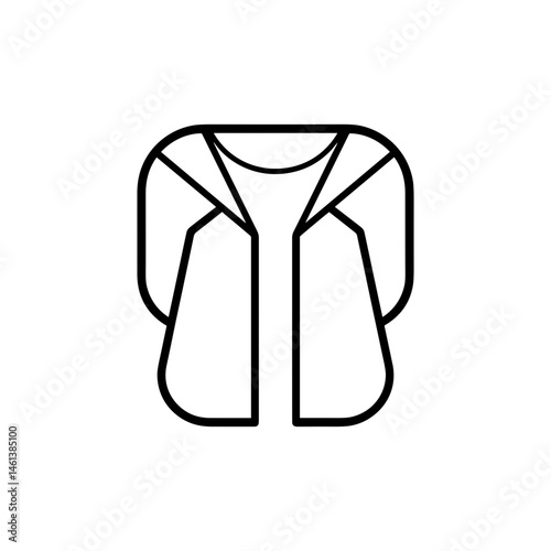 Stylized illustration of a shawl in minimalist design