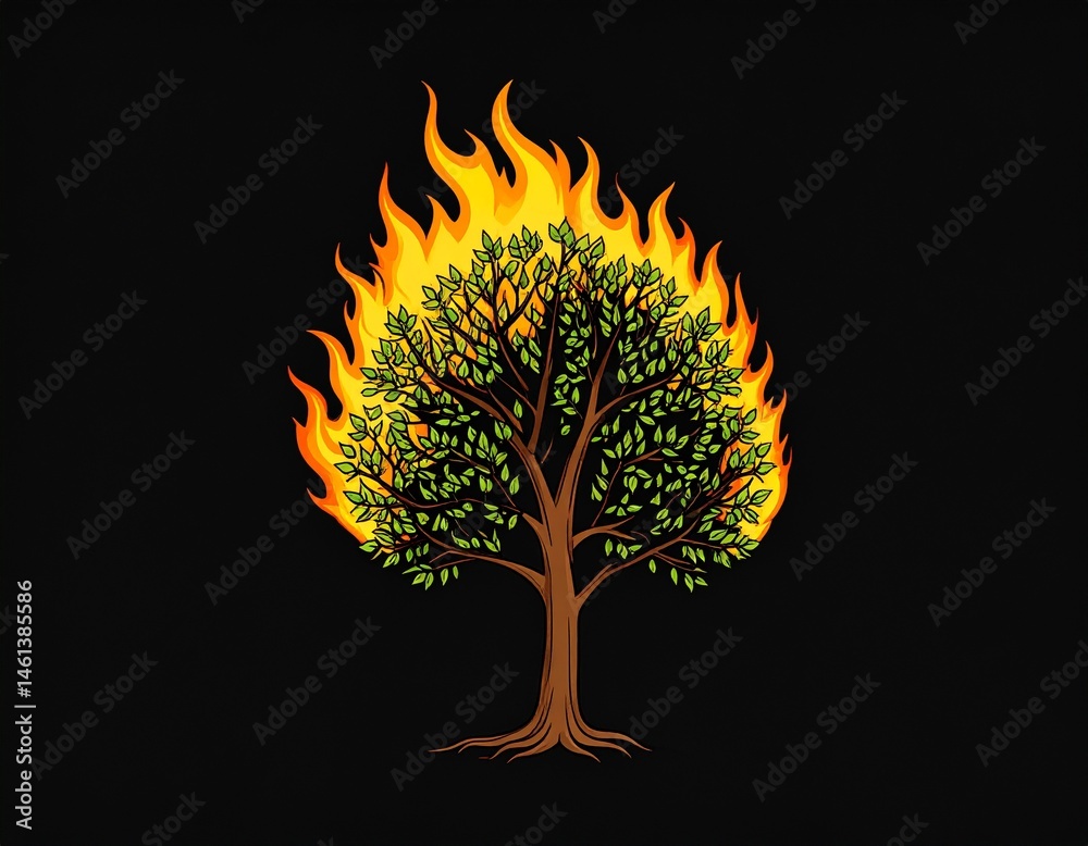 Symbolic Burning Tree for Climate Change Awareness