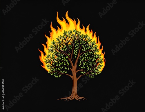 Symbolic Burning Tree for Climate Change Awareness